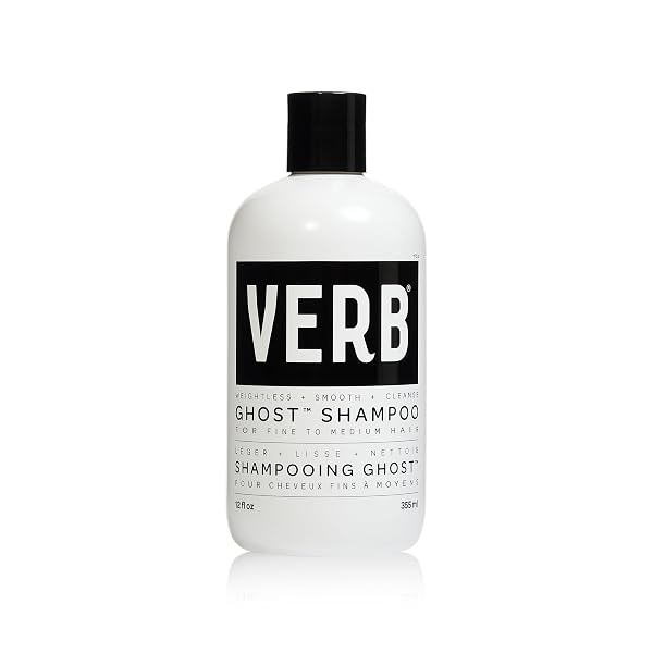 VERB GHOST SHAMPOO, 12 FL OZ – INFUSED WITH MORINGA OIL – CLEANSES FINE AND WEIGHED DOWN HAIR – VEGAN, NO PARABENS OR HARMFUL SULFATES