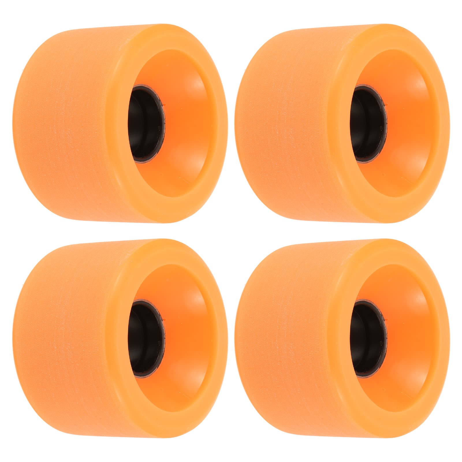 PATIKIL 65mm 78A Longboard Wheels Soft, 4 Pack Cruiser Wheels Street Wheels for Skateboards Skateboard Wheel PU Frosted, Orange