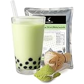 1kg Matcha Bubble Tea Powder | Authentic Japanese Style Boba Drink Mix with Real Matcha | 33 Servings | Gluten Free, Vegetari