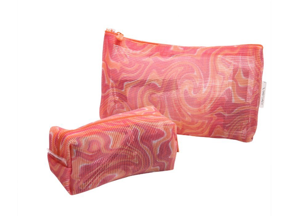 Colorful Cosmetic Bags Lightweight Travel Toiletry Pouch Roomy Makeup bag ‎ Daily bag Organizer 2 –Pack