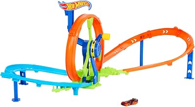 Hot Wheels Rapid Launch Loop Playset with 1:64 Die-Cast Car JBX65