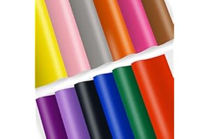 KASYU Sublimation Transfer Ink Sheets for Cricut Mug Press, 12PCS Transfer Paper for Sublimation, 12x11.8Inch Solid Color Pre-Printed Sublimation Paper