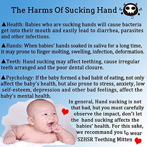 Teething Mitten, SZHSR Baby Self Soothing Teether Mitten BPA Free Teething Pain Relief Toy Wearable for Left & Right Hand for Unisex 2 - 8 Months Babies. (Blue, 1 PSC)