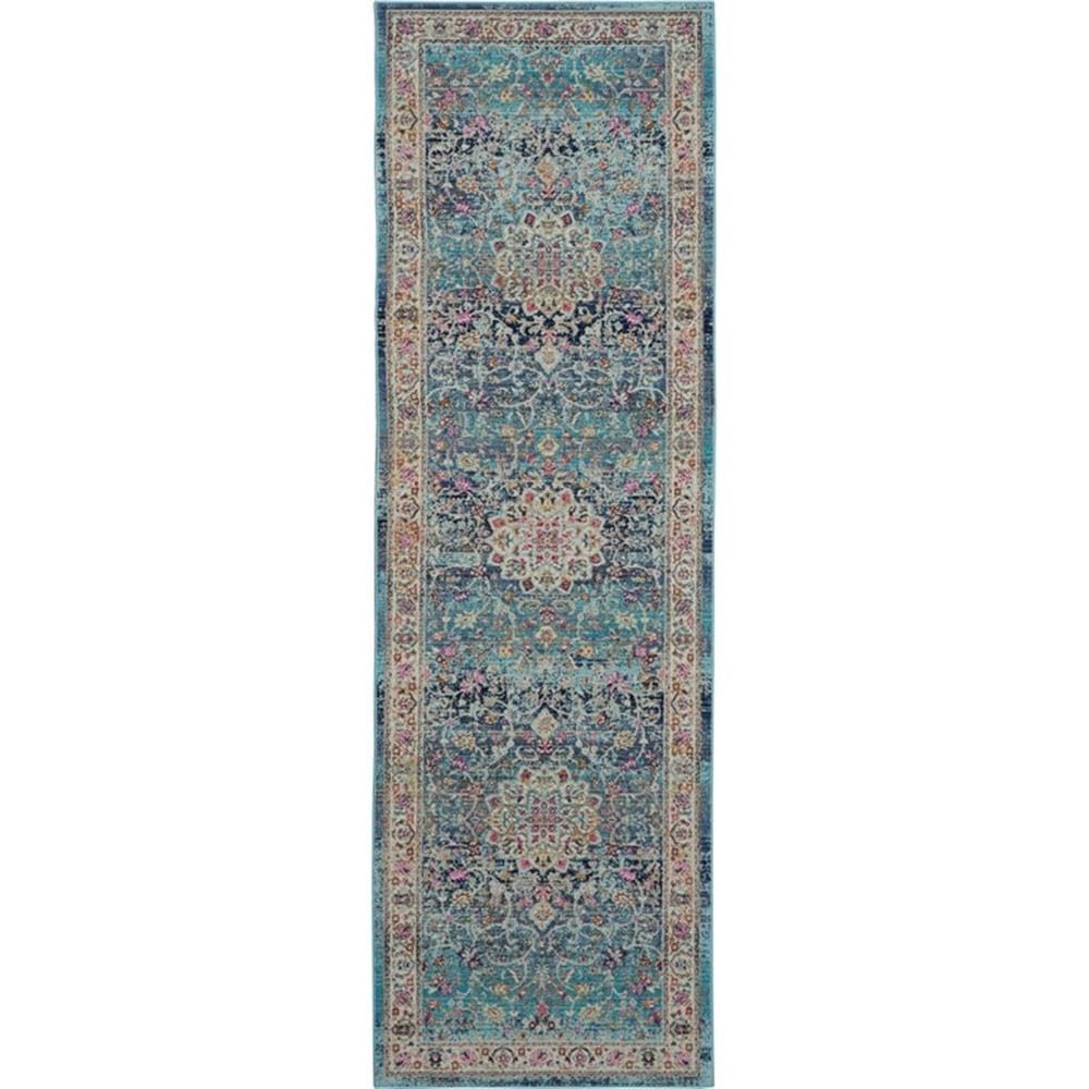 Rugs Direct Rug, Polypropylene, Blue, 2'X6'