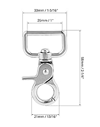 QWORK Swivel Snap Hooks, 10 Pack Heavy Duty Trigger