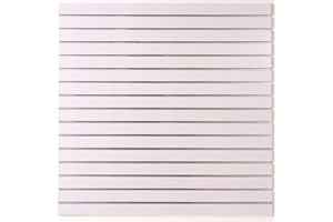 FRAYSCENT MDF Slat Wall Paneling for Retail Slatwall Panels with Aluminum Reinforcement Strips White Heavy Duty 4’x4’ Display, Garage Storage, Guitar Shop, Home Storage, Wood Slat Wall Paneling Slate Board