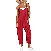 ANRABESS Jumpsuits for Women Casual Summer Overalls Sleeveless Spaghetti Strap Romper Jumpers Trendy Beach Vacation Outfits