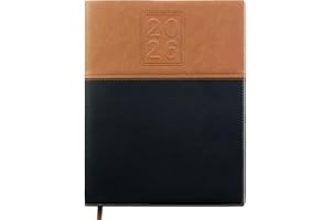 GLOBAL PRINTED PRODUCTS 2026 Planner Calendar, 8"x10" : Includes 14 Months (November 2025 - December 2026) / 2026 Weekly Planner/Weekly Agenda/Monthly Calendar Organizer (Brown/Black)