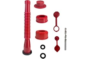 Beiskll Gas Can Spout Replacement Kit, Flexible Nozzle for 1/2/5/10 Gal Cans (red)