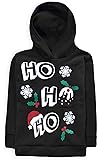 JollyRascals Kids Christmas Jumper New Boys Girls Xmas Pudding Santa Hoodie Unisex Sweatshirt Top Black Grey Navy Ages 2 3 4 5 6 7 8 9 10 11 12 13 Years