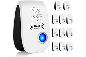 DOS VECES Upgraded Ultrasonic Pest Repeller, Indoor Pest Repellent 12 Packs, Electronic Plug in Pest Control for Roach, Ant, Rodent, Mouse, Bugs, Mosquito, Spider Repellent for House, Garage, Warehouse