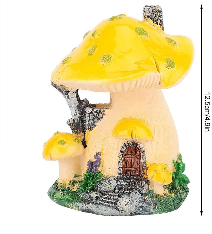 Mumusuki Miniature Fairy Garden Mushroom House Ornament, DIY Craft Pot Fairy Dollhouse Décor Outdoor Decor Home Decoration - Image 3