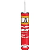 Liquid Nails 10 oz Interior Projects Construction Adhesive | Low Odor Latex Glue Bonds Wood, Drywall, Corkboard, Paneling &amp; Trim, Stays Flexible