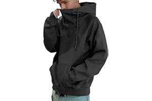 Alalaso Ninja Hoodie Men Double Neckline Cotton Pullover Windproof Warm Japanese Streetwear Hoodies Sweatshirts for Men