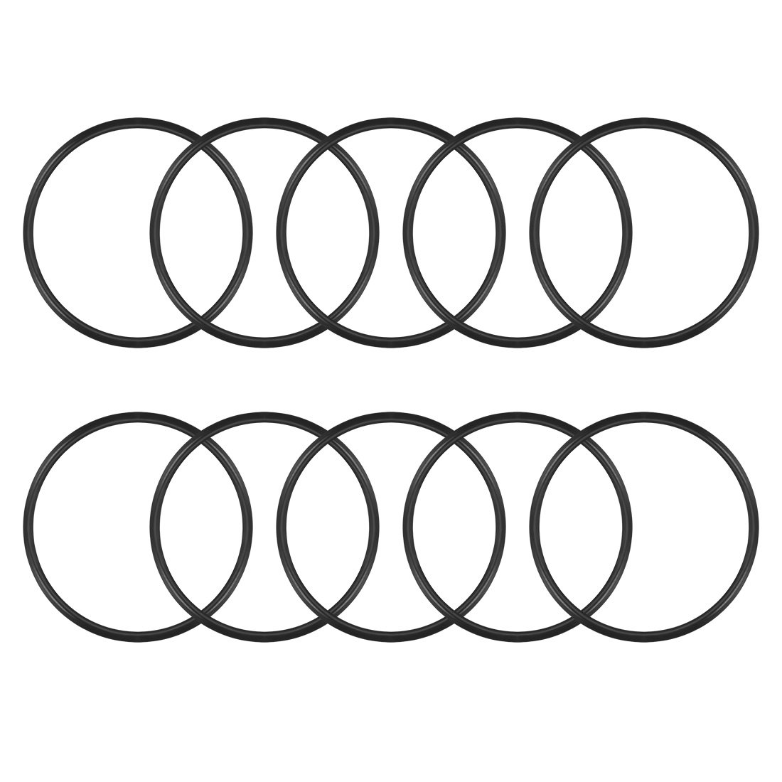 sourcing map Nitrile Rubber O-Rings 43.6mm OD 40mm ID 1.8mm Width, Metric Sealing Gasket, Pack of 10