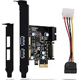 YBBOTT PCIe Expansion Card PCI Express 1X 2 Ports with 19 Pin USB 3.0 5Gbps | PCI E USB 3.0 Controller Card with Internal 19 Pin USB 3.0 Connector Superspeed 5Gbps Expansion Card for Windows 10 8 7 XP