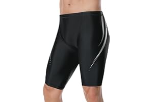 K898 Men's Square Leg Swimming Jammer Shorts UPF50+,Men Swimsuit Swim Jammers Fabric Shape Retention