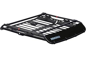 Yakima OffGrid Large Premium Cargo Basket Roof Rack with Quick Release Mounting System and Removable Fairing and Accessory Bars, Black