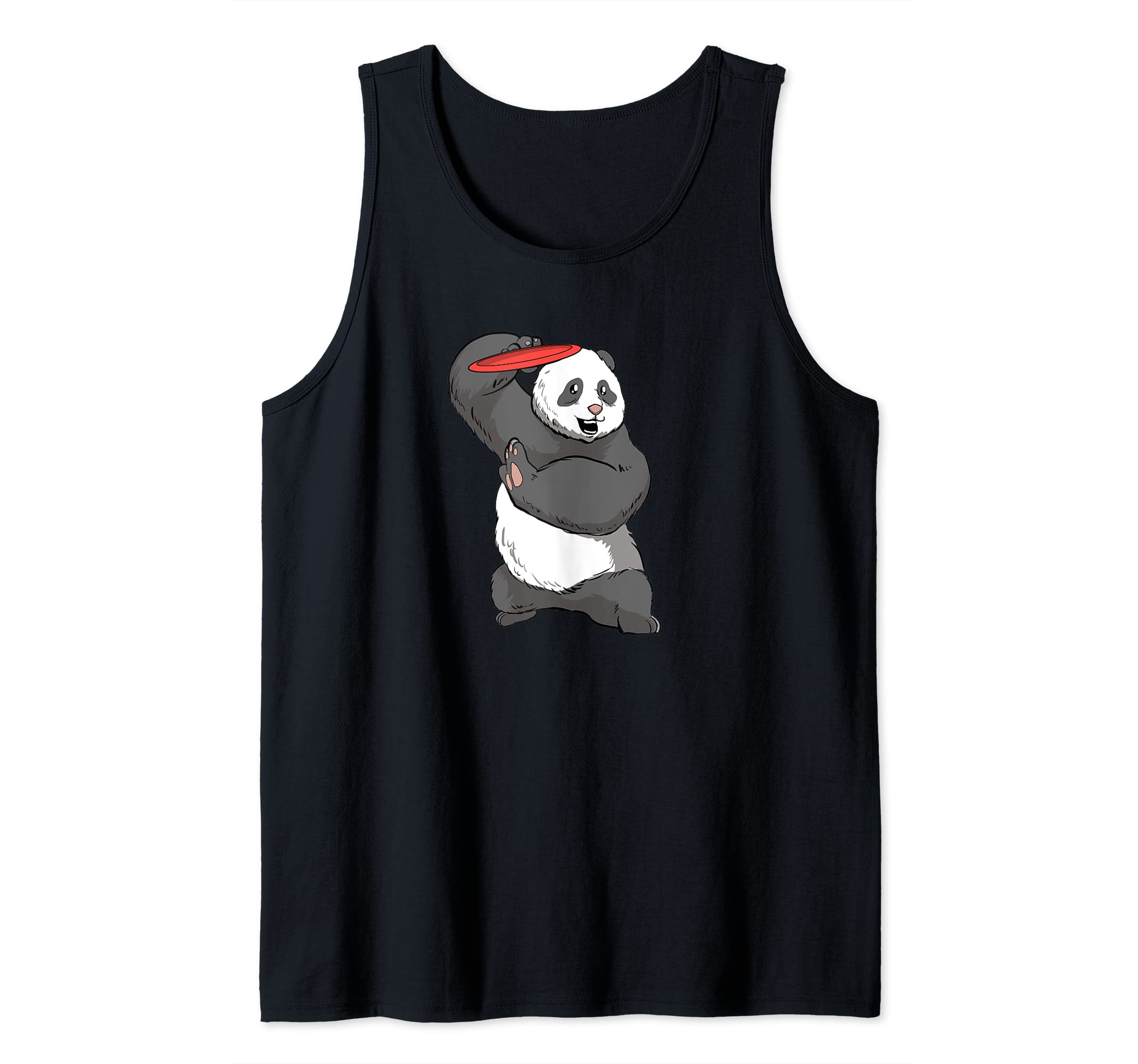 Frisbee Golf Panda Bear - Frolf Course Disc Golf Tank Top