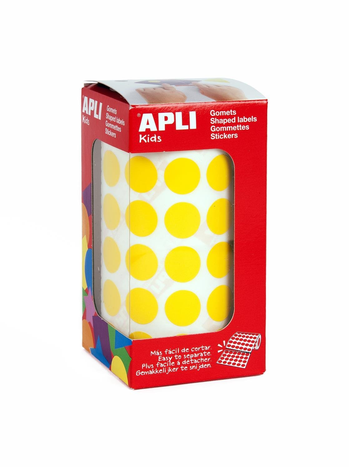 Yellow Stickers 15.0 mm on Roll — image 1