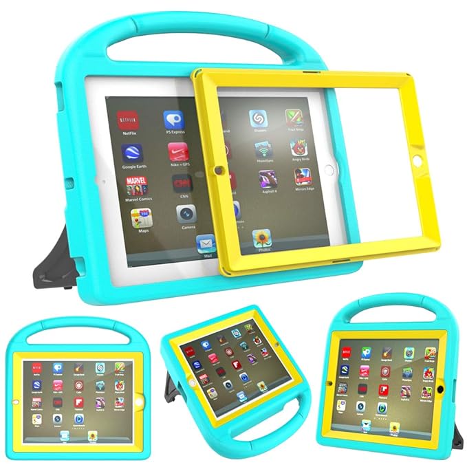 Surom Kids Case with Builtin Screen Protector for iPad 4, iPad 3