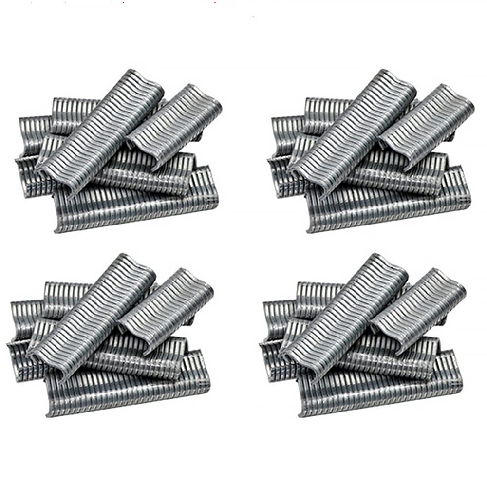 Hog Rings, 600pcs Type M Nail Ring, Pliers Galvanized Steel Nails, Multifunction Cage Clamp Hog Ring Pliers Staples