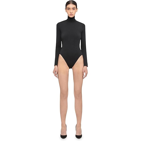 Wolford ブラック タートルネック　ジップアップボディスーツ　XS 未使用 Wolford Women's Shaping PU Bodysuit, Black, XS CUP A at