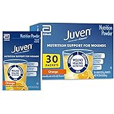 Juven Therapeutic Nutrition Drink Powder Including Collagen Peptides, Amino Acids, and HMB for Wound Healing Support, Orange, 30 Packets