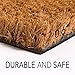 MPLUS Pure Coco Coir Doormat with Heavy-Duty PVC Backing - Hello - Perfect Color/Sizing for Outdoor/Indoor uses. Pile Height: 15mm - Size: 18
