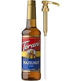 Torani Coffee Syrup, Hazelnut Flavor for Drinks, Pump Included, 25.4 Fl Oz | Sweeten &amp; Add Decadent Flavoring to Caf&eacute;-Style Drinks &amp; Desserts | Made with Pure Cane Sugar | Coffee Bar Essentials