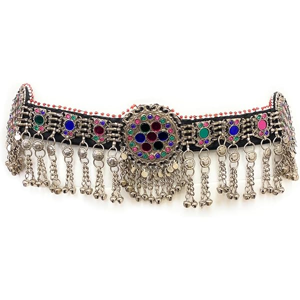 Amazon.com: Womens Fashion Beaded Belt with ties | Metal  display picture 3