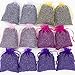 Set of 12 Highland Lavender Sachets - Naturally Dried Ultra Blue Grade - 5 Colors Sachets with Easy Resealable Bag