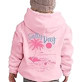 Wrenpies Hawaii Palm Beach Hoodie for Girls Cute Ocean Aesthetic Puff Sweatshirt for Kids Preppy Graphic Sunset Pocket Tops