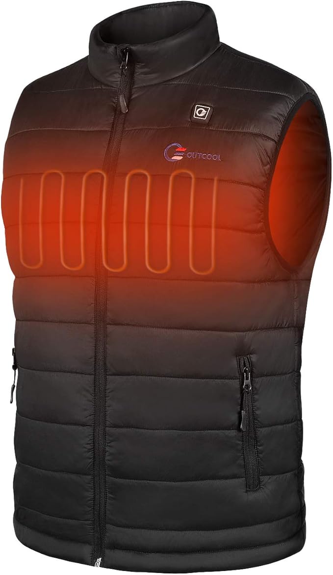 OUTCOOL Men's Heated Vest with Battery Lightweight Insulated Heating
