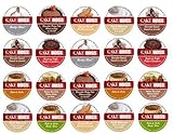 20-count K-cup for Keurig Brewers Coffee Variety Pack Featuring Cake Boss® Coffee Sampler Cups Including Hazelnut Biscotti, Raspberry Truffle, Italian Rum Cake, Vanilla Buttercream, Chocolate Canoli, Chocolate Fudge Cake, and Dulce de Leche Flavored Cups