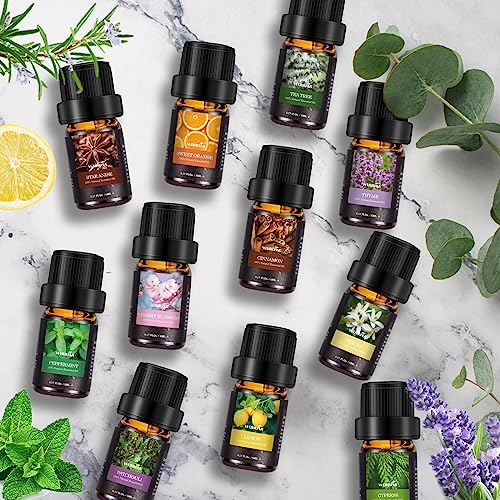 Wuhura Essential Oils Set, Natural Essential Oils 36 x 5ML, Aromatherapy Essential Oils for Diffuser, Humidifier, Massage, Skin Care, Candle Soap Making