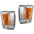 For Toyota Pickup 4WD 1989-1991/4Runner 1990 1991 Park/Cornering Light Assembly Pair Driver and Passenger Side Chrome | TO2520124 | TO2521126 | 81620-89179