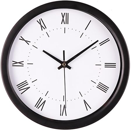 Zarupeng Romische Ziffer Wanduhr Modern Elegant Funk Wanduhr Mit Grosses Ziffernblatt Vintage Lautlos Roman Digitaluhr Ohne Tickgerausche 25 X 25 Cm A Amazon De Kuche Haushalt