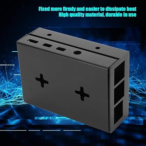 Carcasa de Enfriamiento de Aleación de Aluminio Carcasa Sensor de Temperatura Radiador Controlado Escape de Calor Con Ventilador Accesorios Aptos Para El Modelo Raspberry Pi 4 V1