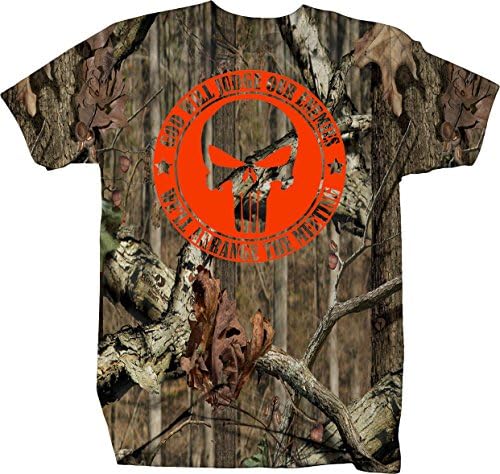CAMO - God Will Judge Enemies Arrange Meeting Punisher Skull T Shirt - Xlarge
