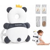 WKC Baby Head Protector Backpack with Knee Pads &amp; Non-Slip Socks, Toddler Safety for Crawling &amp; Walking (Style 20)