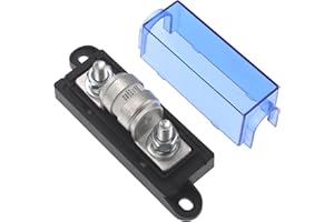 VOZINMOST - Class T fuse with block, 150V DC, Class T fuse holder with 350 amp fuse for inverters, car audio systems, 10,000 