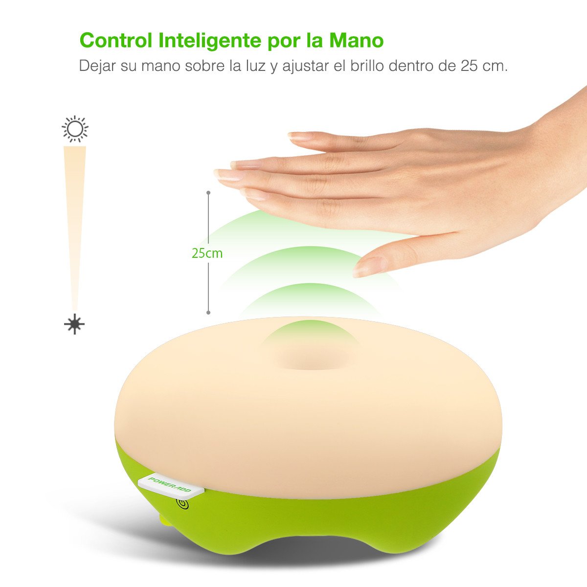 Poweradd LED Luz Lámpara Táctil Nocturno para Camping o Habitación Dormitorio