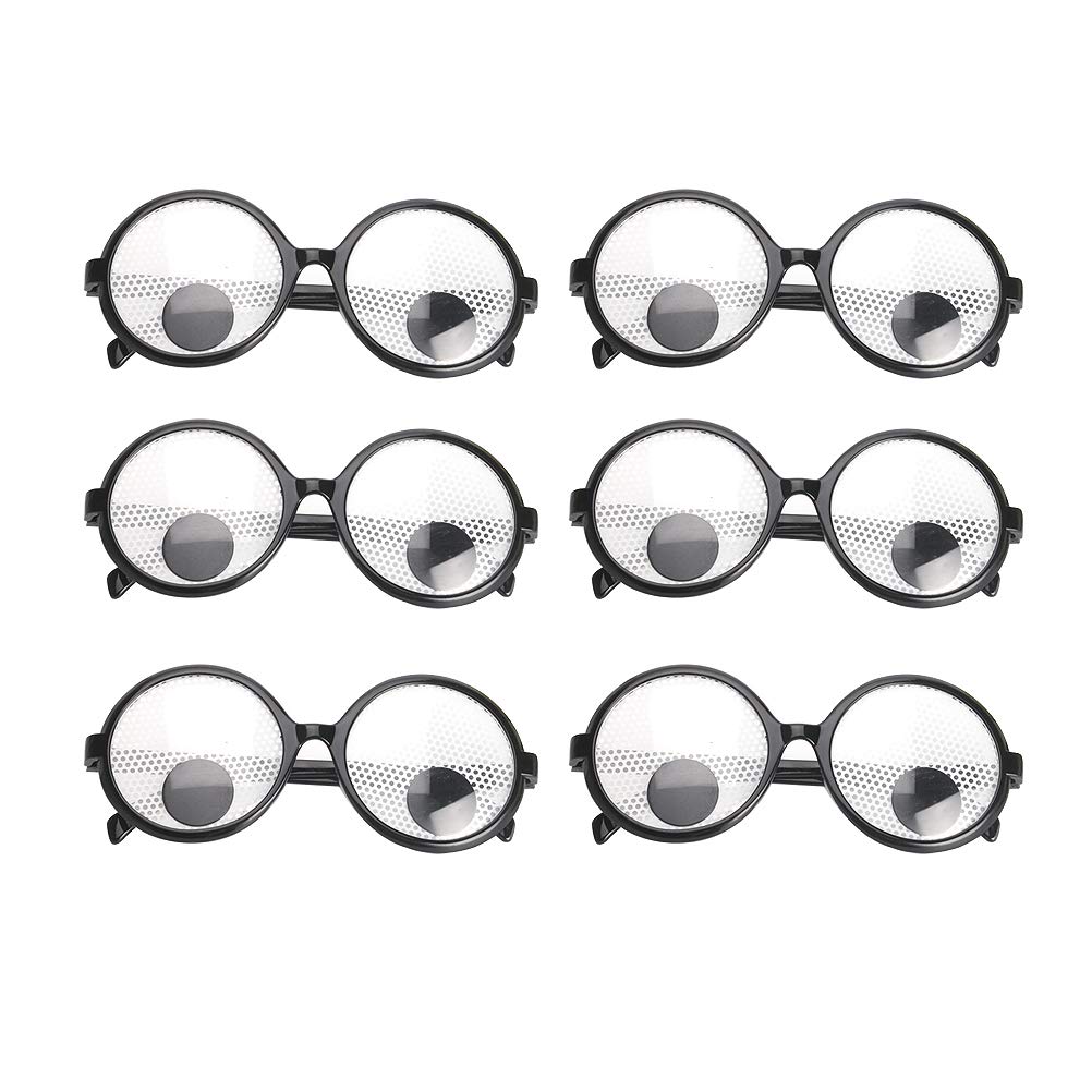 Odowalker 6Pcs Funny Googly Eyes Goggles, Giant Googly Goggles Eyes