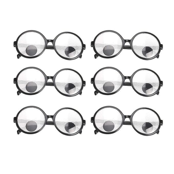 Odowalker 6Pcs Funny Googly Eyes Goggles, Giant Googly Goggles Eyes