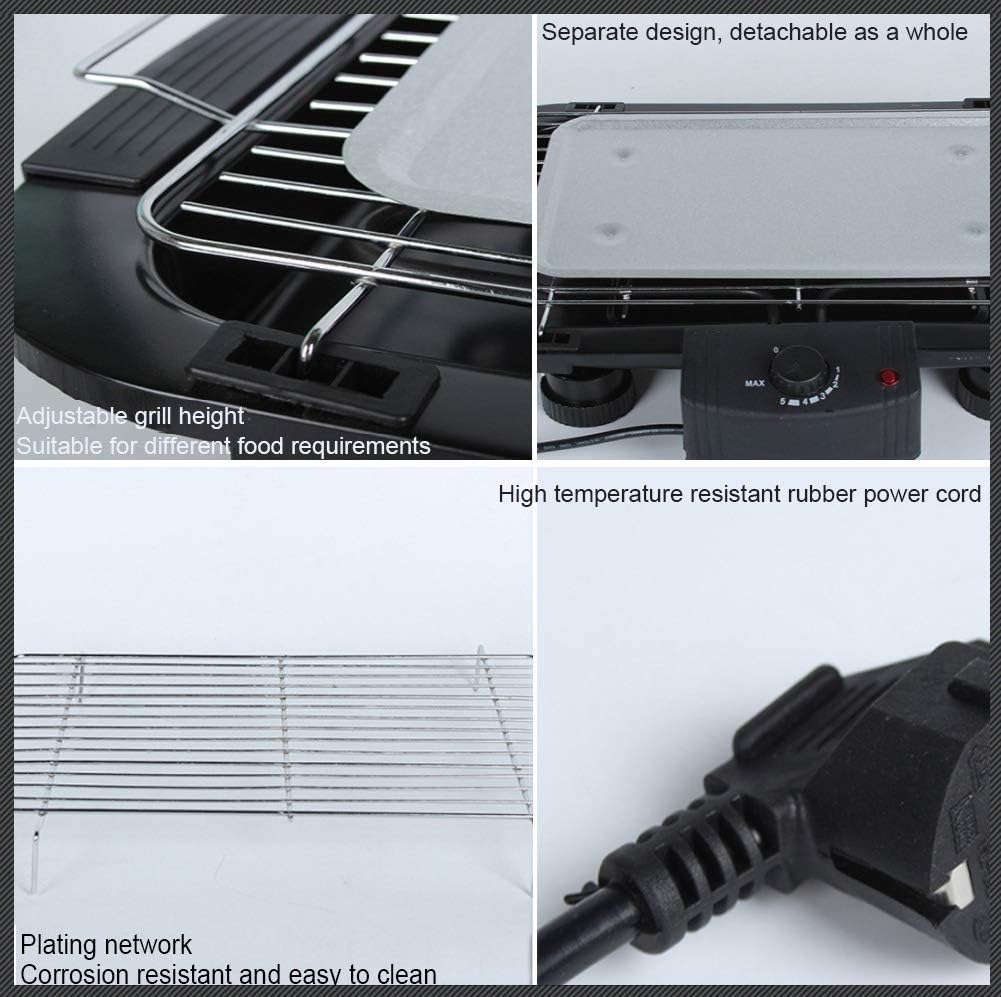 Review SmokeFree Indoor Electric Grill with Improved NonStick Coating