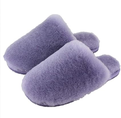 purple sheepskin slippers