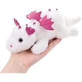 PEACH CAT Dragon Plush Cute Dragon Stuffed Animal Small Plushies Toys Gifts for Kids White