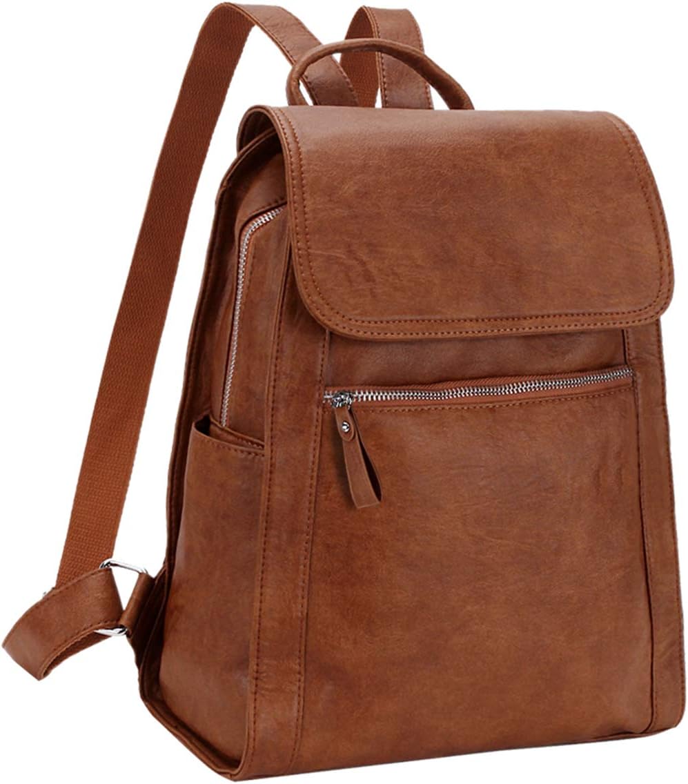 Backpack Purse for Women, Girls Fashion PU Leather Flap Ladies Rucksack VONXURY …