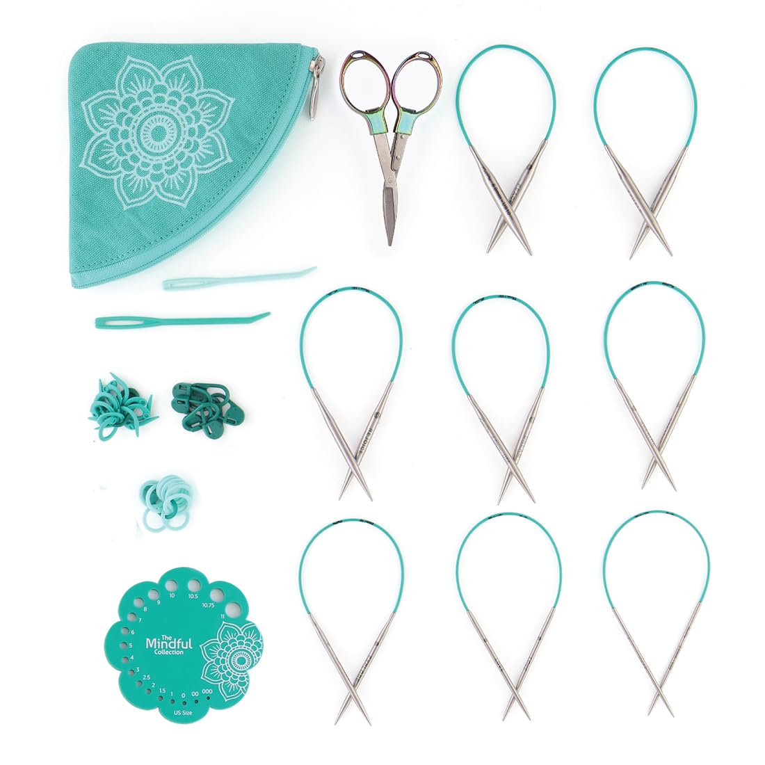 KnitPro The Mindful Collection Explore Fixed Circular Needles Set 10" (25cm) | 8 Sizes (2mm to 6mm)
